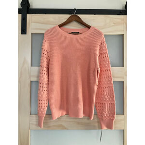 INC International Concepts Pink Crew Neck Sweater